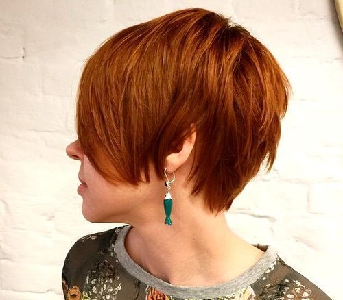 dlouho red pixie haircut
