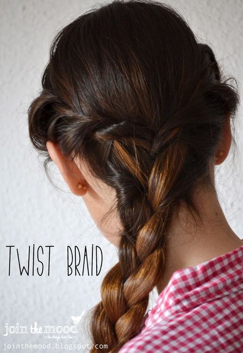 Twist Braid Frisur für langes Haar