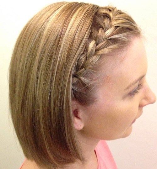Боб With Braided Bangs