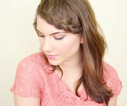 dosti mid-length downdo with braided bangs