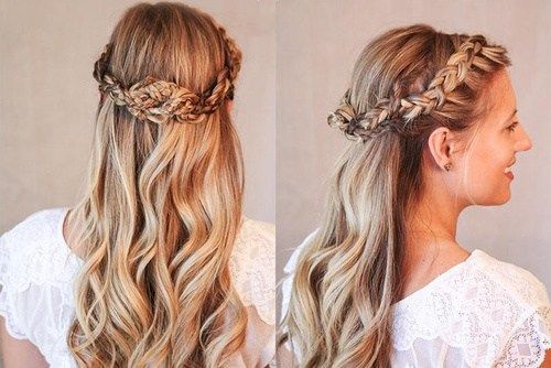 дълго hairstyle with a brown braid