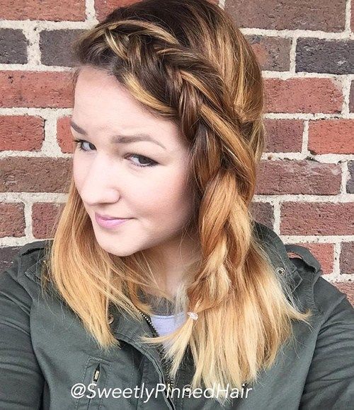 прост hairstyle with a side fishtail braid