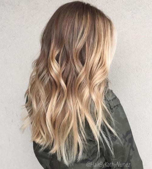 карамел Hair With Blonde Highlights