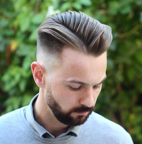 дълго top fade hairstyle for receding hairline