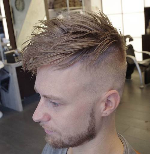 дълго top short sides edgy hairstyle for men