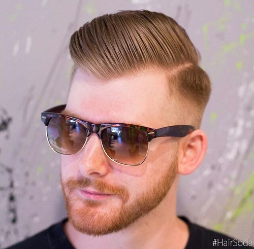 страна parted long top fade for men 