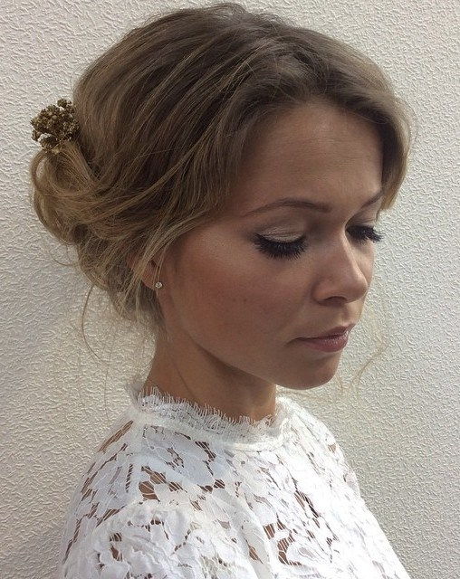 прост Bridal Updo For Thin Hair