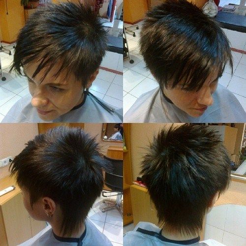 krátký spiky haircut for women