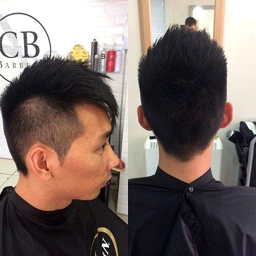 asijský men undercut hairstyle