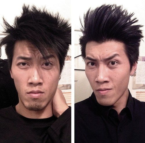 kantige asiatische Frisur für Männer
