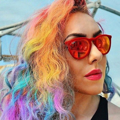 Pastell Regenbogen Haare