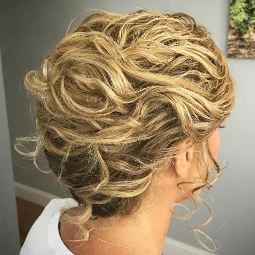 Curly French Roll Updo