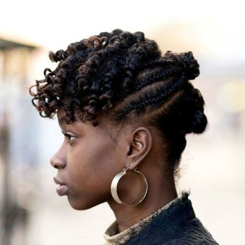 африкански American Curls And Braids Updo