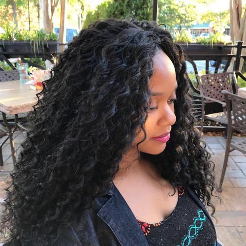 Dlouho Wavy Crochet Braids Hairstyle