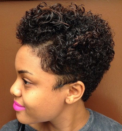 Afričan American Short Curly Hairstyle