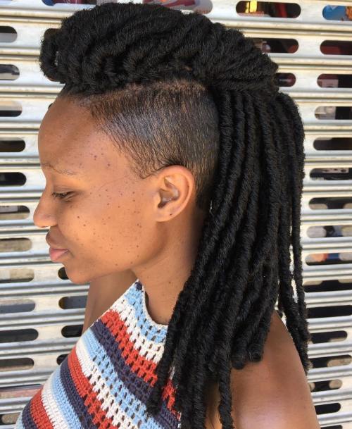 Mohawk With Faux Locs