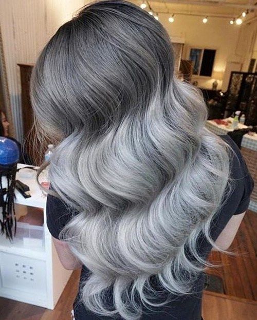 тъмен to gray ombre