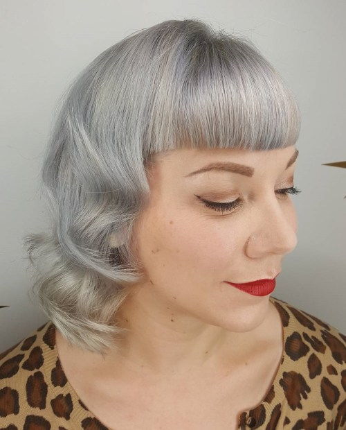 lesklý gray hair color