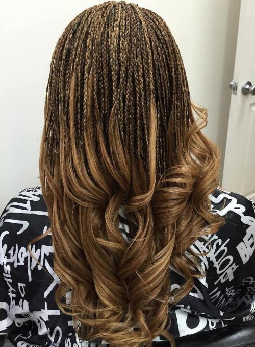 светеща Micro Braids With Curly Ends