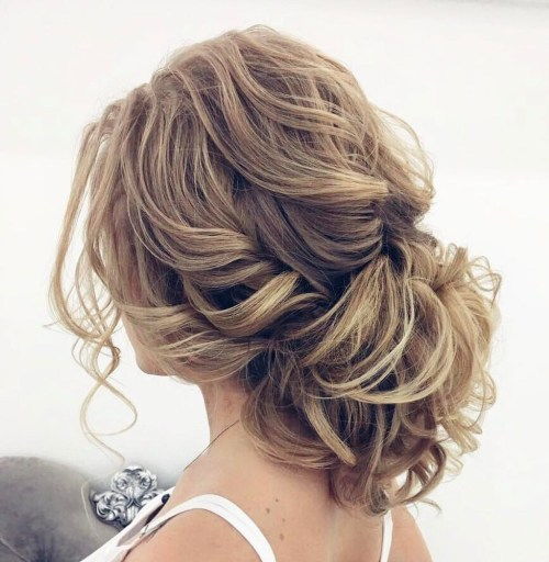 сватба Loose Curly Updo For Long Hair