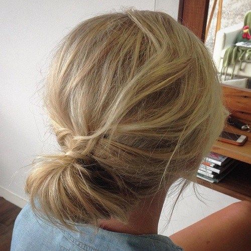 прост Updo For Tousled Hair