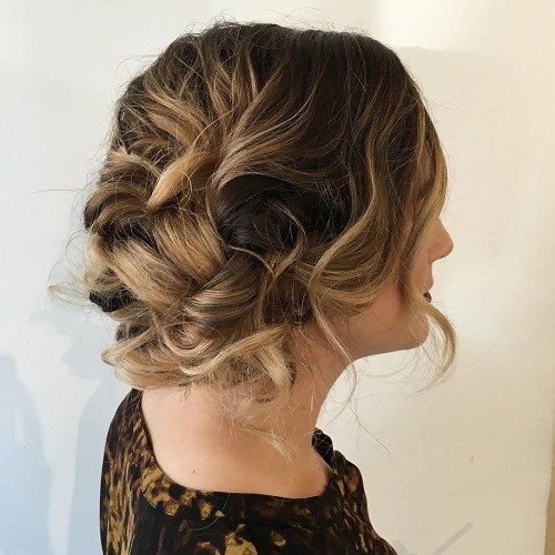 Curly Messy Updo