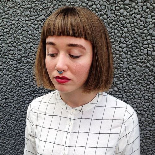 otupit chin-length bob with subtle highlights