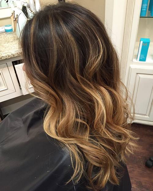 Braunes blondes Ombre Balayage
