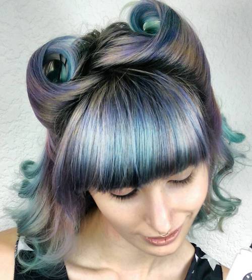щифт Up Hairstyle For Pastel Hair