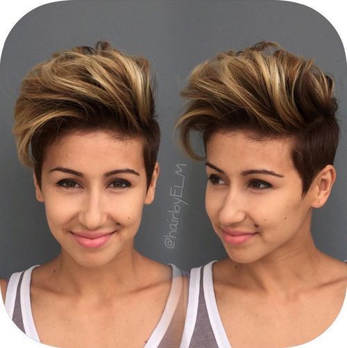дълго top short sides haircut for girls