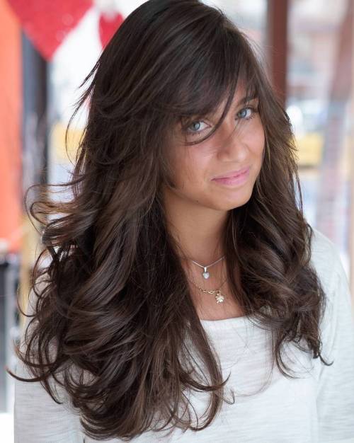 Dlouho Layered Brown Hairstyle
