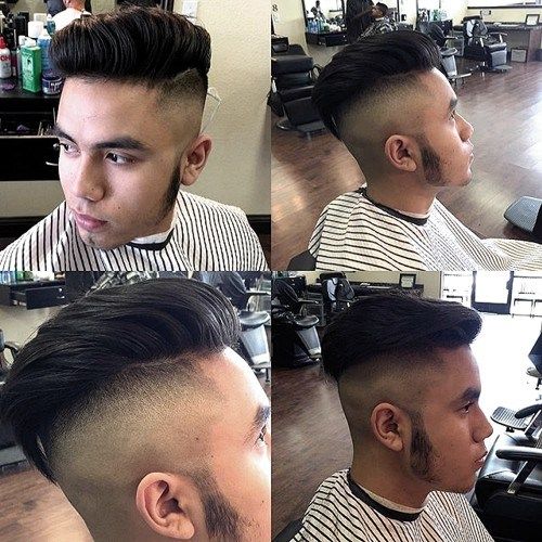 lange top rasierte Seiten Frisur für Männer