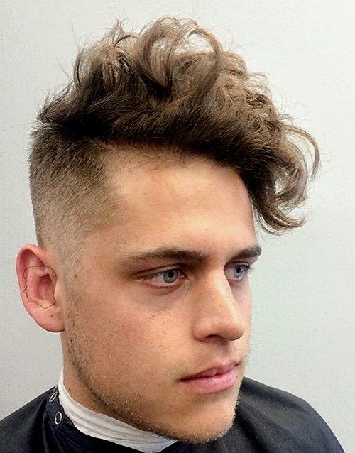 дълго top curly hairstyle for men