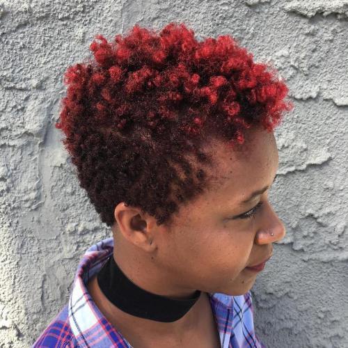 Twa With Red Mohawk Highlights