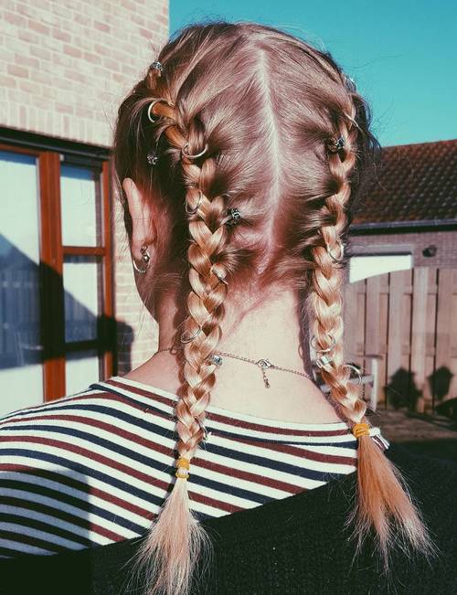 среда length pigtails for fine hair