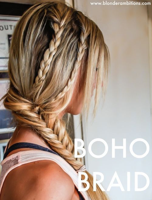 страна fishtail with two french braids