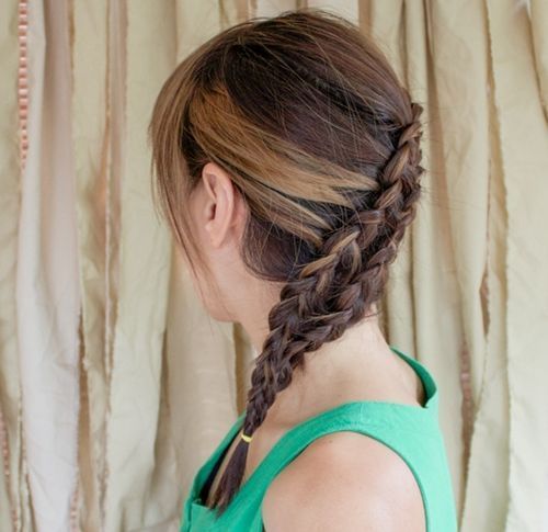 две french braid hairstyle for brunettes