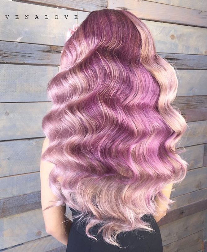 紫色头发与金发亮点