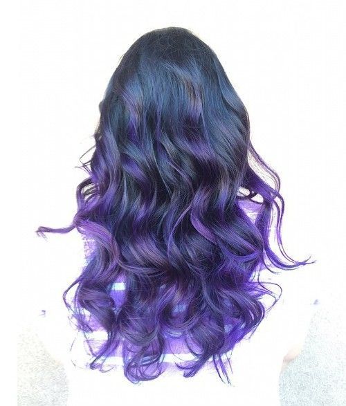 temný blue into purple ombre