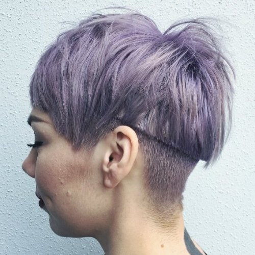 пастел Purple Undercut Haircut