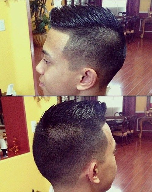 Asian stacheligen Haarschnitt für Männer