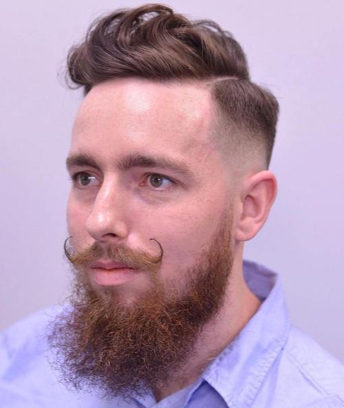 битник Combover With Facial Hairstyle