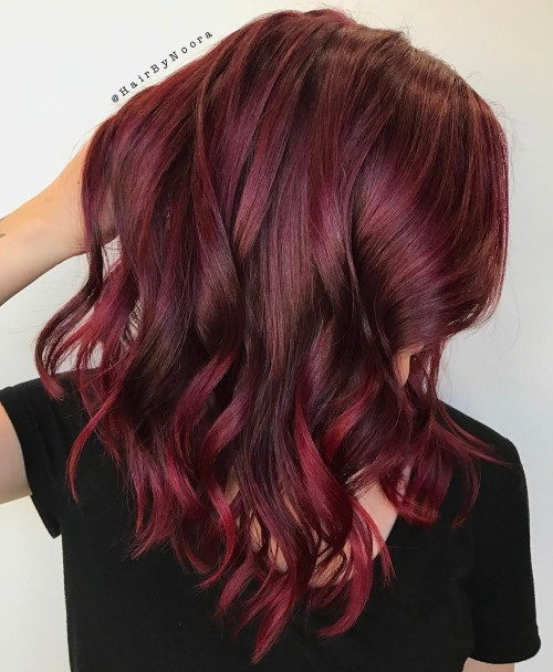 Ярък Burgundy Hair Color