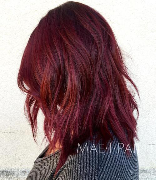 burgundské And Auburn Hair Color