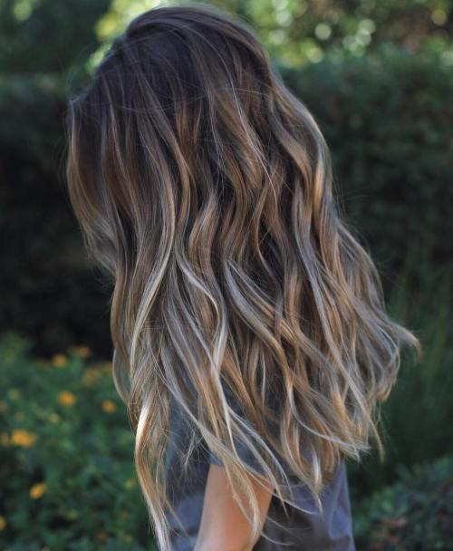 Dlouho Brown Hair With Gray Highlights