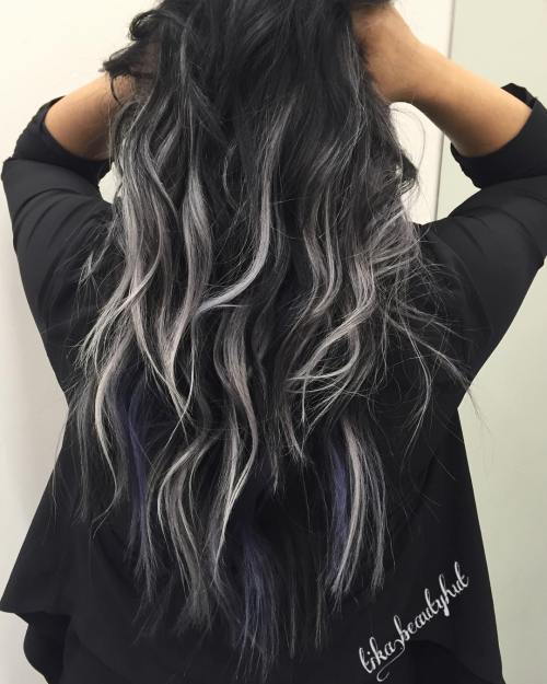 Černá Hair With Subtle Gray Highlights