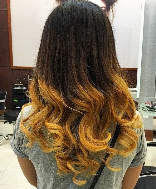 кафяв hair with golden blonde ends