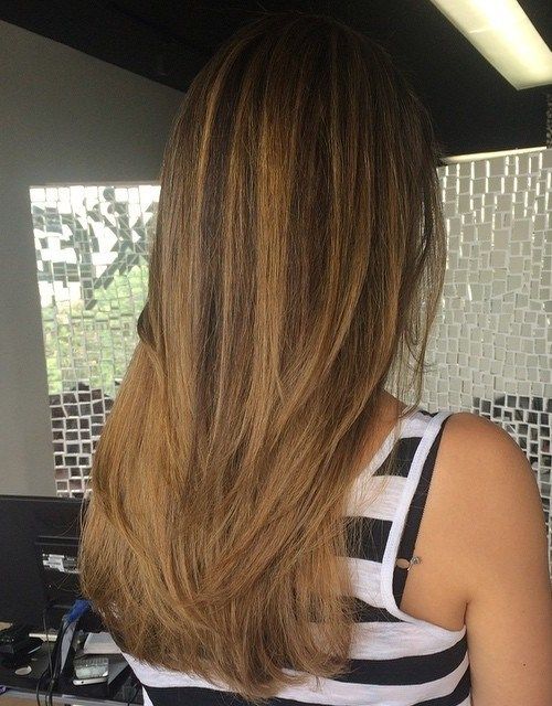 тъмен brown to light golden brown ombre