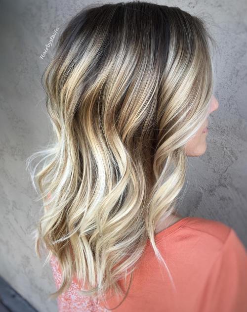 Temný Brown Hair With Silver Blonde Highlights