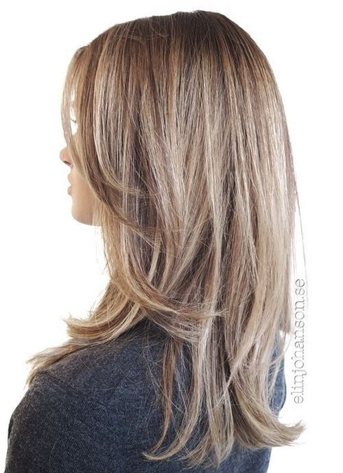 střední brown hair with blonde highlights